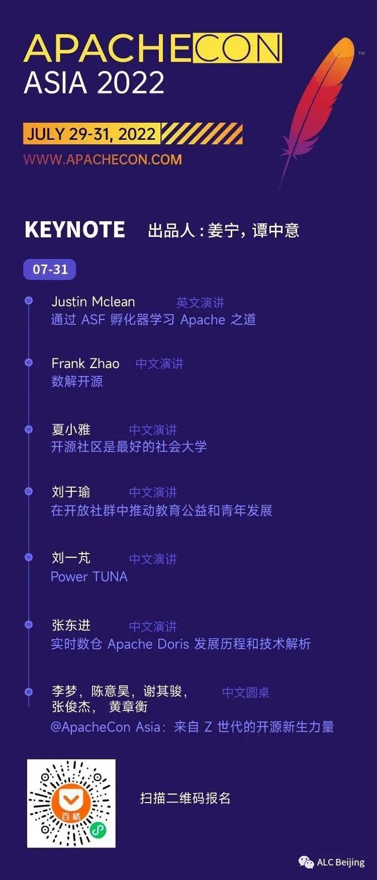 国际大咖 VS 本土开源新星 | ApacheCon Asia 主题演讲议程全览