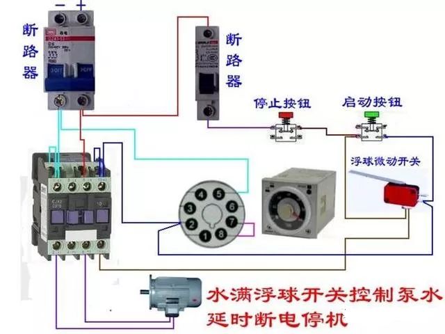 Wiring diagrams of switches, motors, circuit breakers, thermocouples, and meters