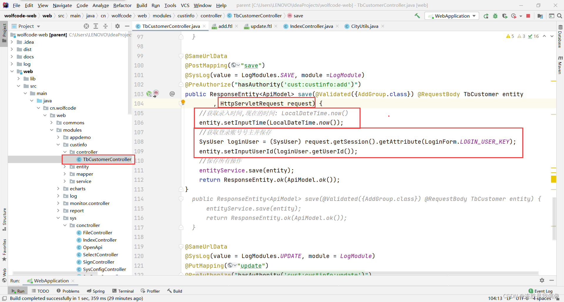 Refine business details