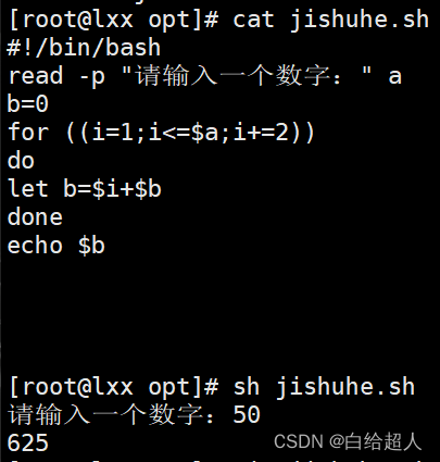 Shell programming loop statement