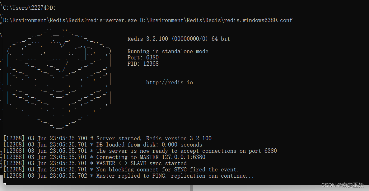 Redis master-slave replication in win10 system