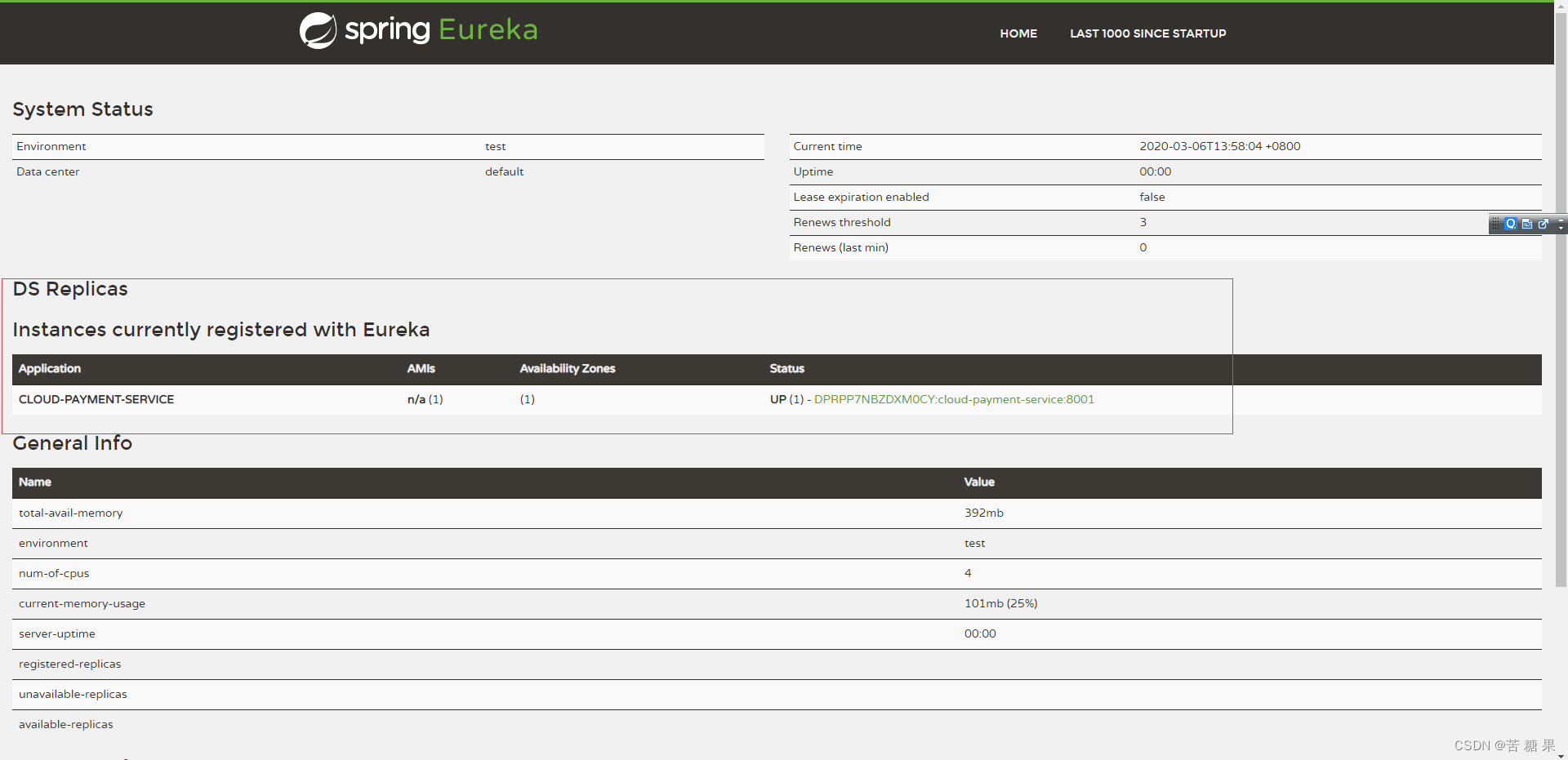 Eureka服务注册与发现