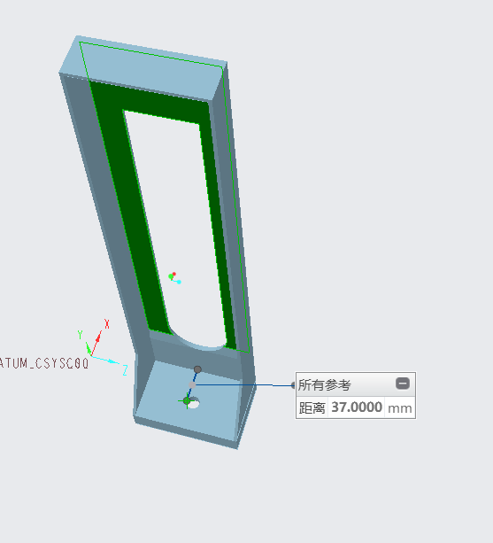 how to measure distance from point to face in creo