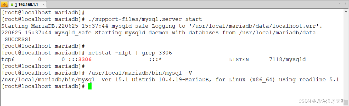 MariaDB database upgrade version