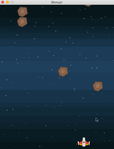 Space shooting lesson 07: add graphics
