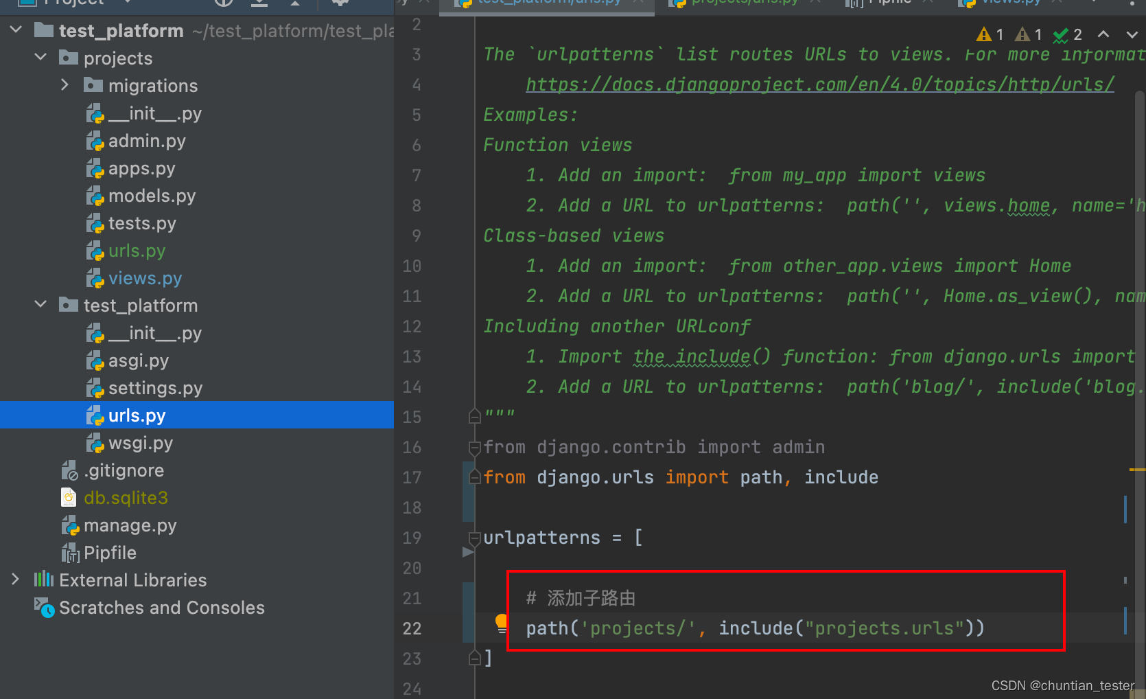 Create + register sub apps_ Define routes, global routes and sub routes