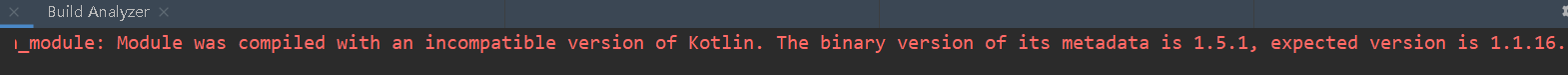 Compilation failure caused by kotlin version upgrade