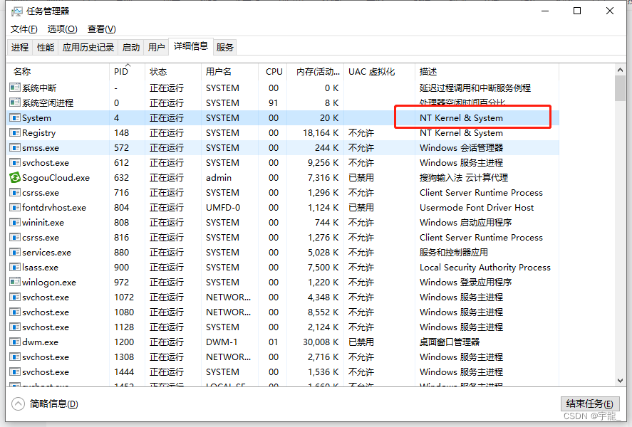 Record the process of reverse task manager