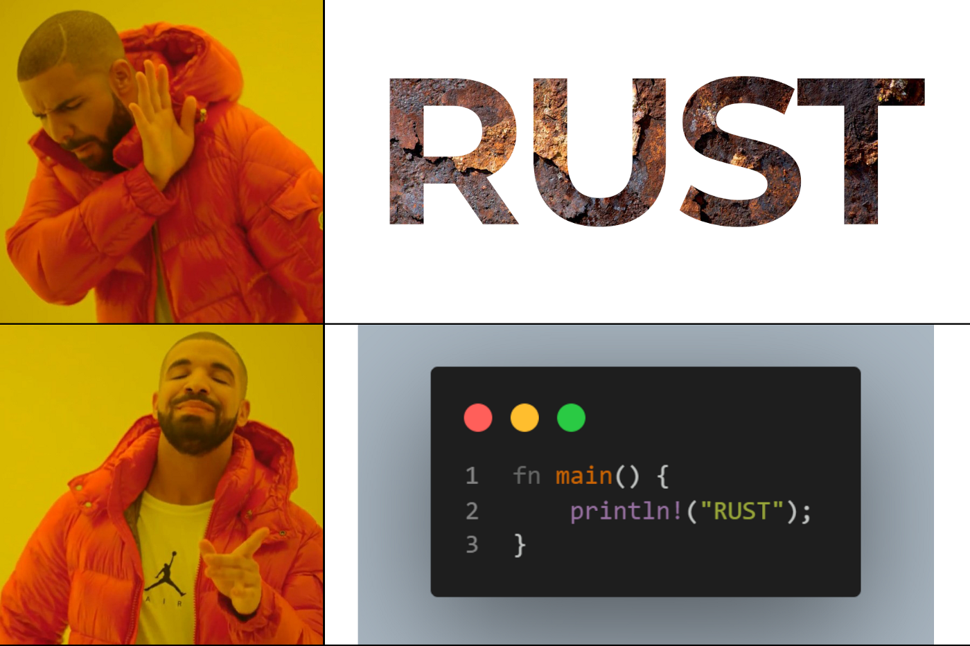 [rust] rust language foundation | you should quickly get an impression when learning a language