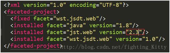 Cannot change version of project facet Dynamic Web Module to 2.3.