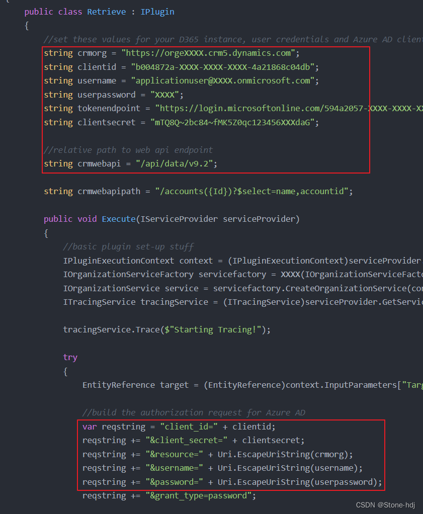Dynamics 365: how to get the authentication information required to connect to D365 online from azure
