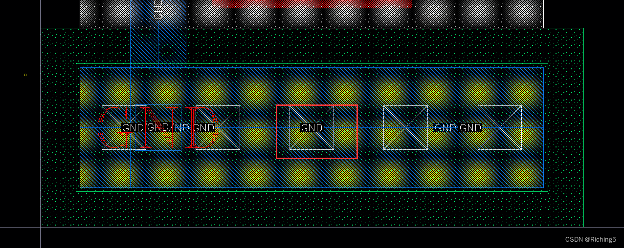 半定制数字反相器版图绘制