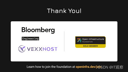 資深OpenStacker - 彭博、Vexxhost昇級為OpenInfra基金會黃金成員