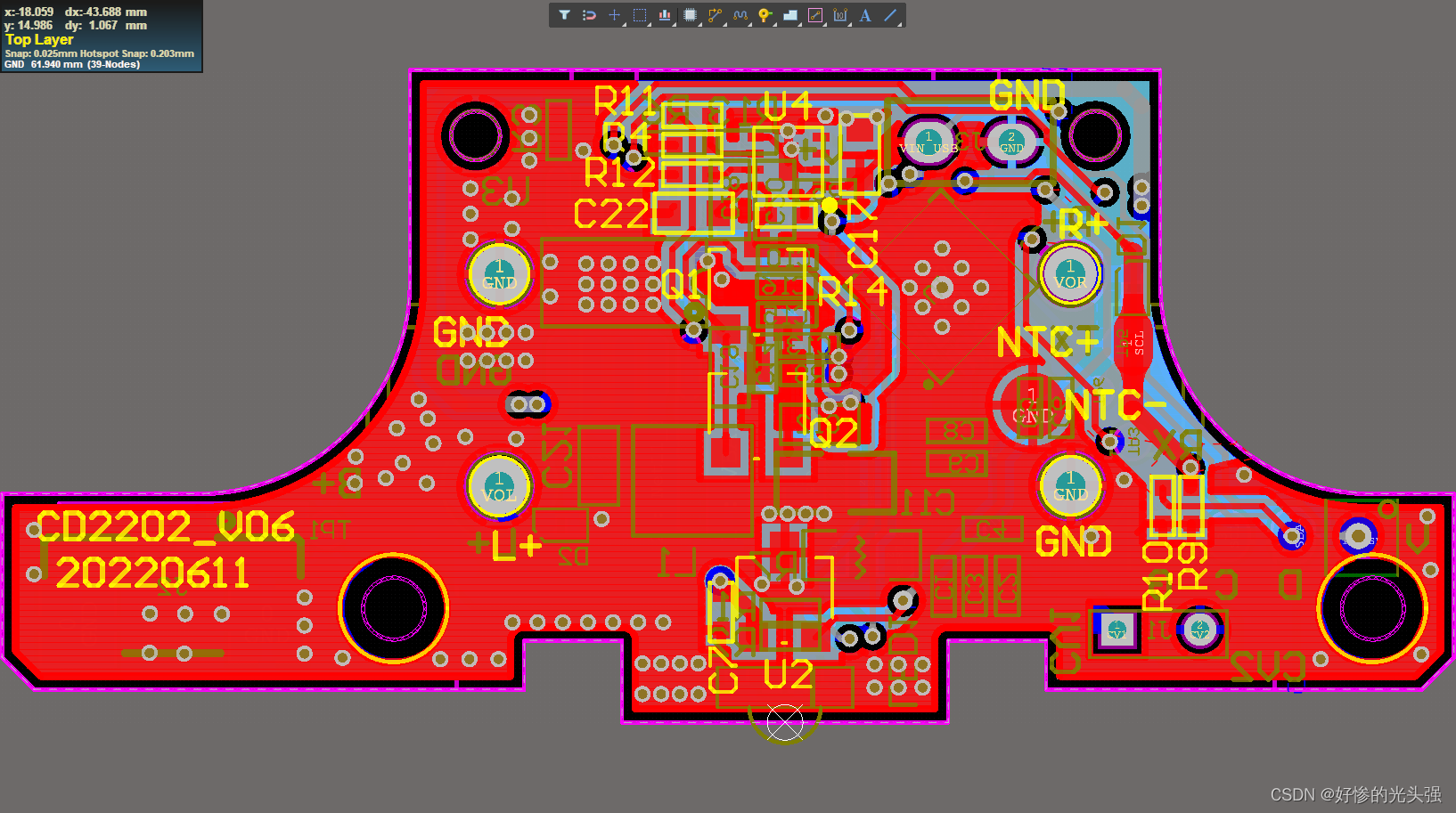 Altium designer 19.1.18 - change the transparency of copper laying