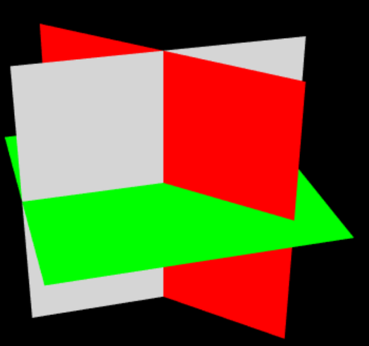 VTK例子--三个相交的平面