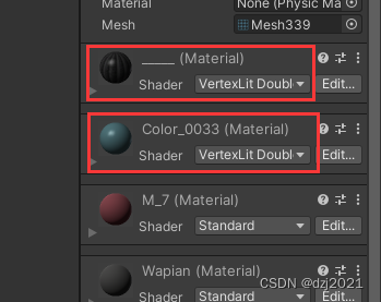 Shader of double sided material