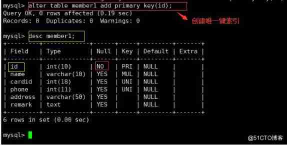 MYSQL Database index _ Field _09