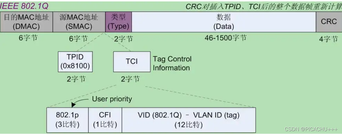 虚拟局域网划分与虚拟局域网间路由（VLAN）