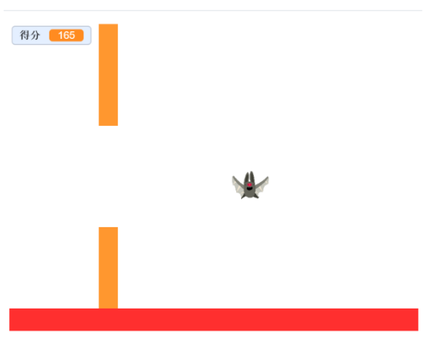 【编程题】【Scratch二级】2019.09 制作蝙蝠冲关游戏