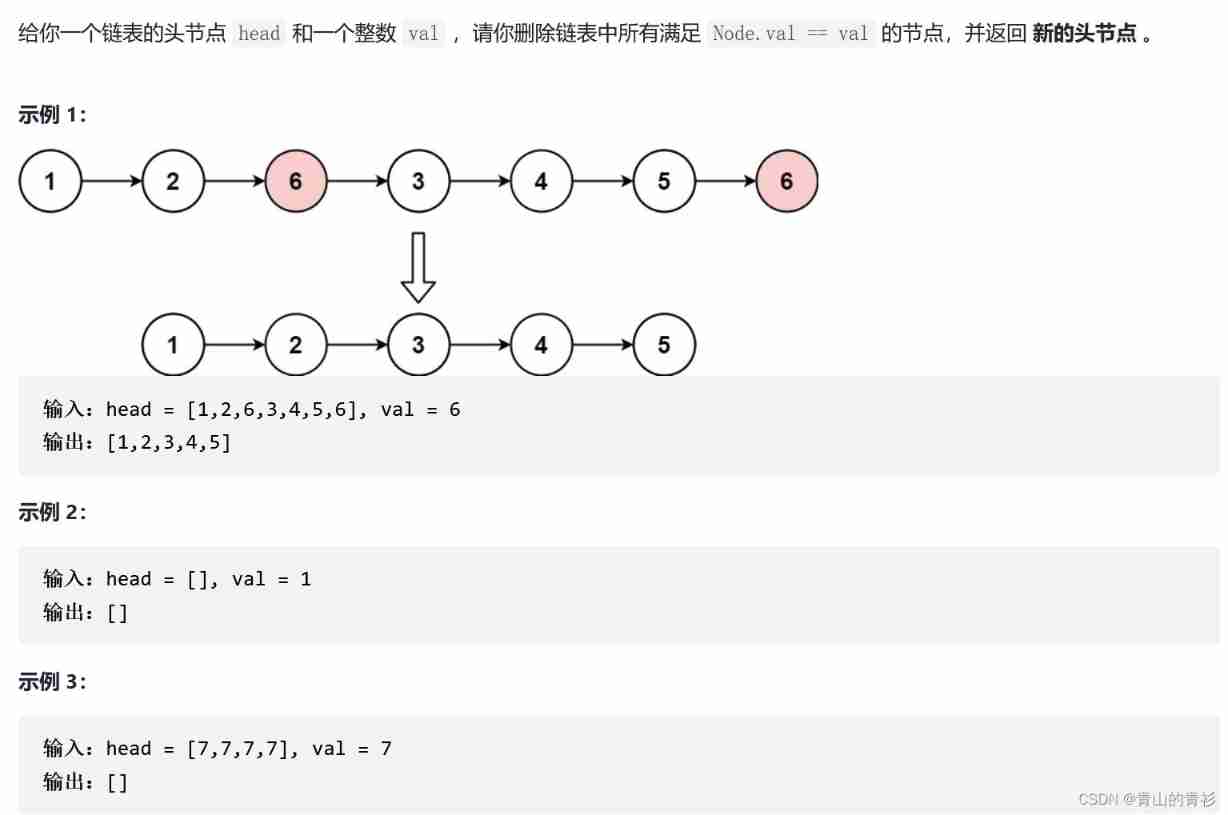 LeetCode203. Remove linked list elements