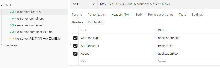 drools from download to postman request success