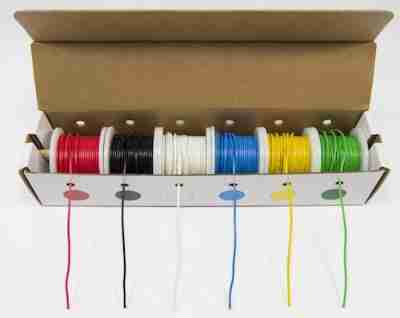 ▲ chart 1.1 Single strand wires of different colors for wiring on bread board 