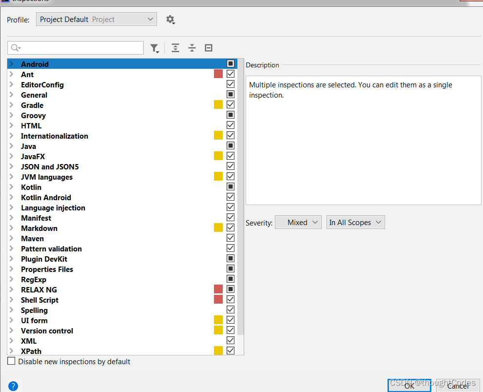 Analyze menu analysis