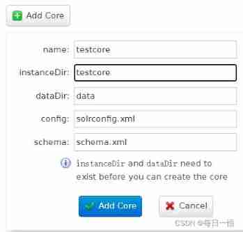 Solr new core