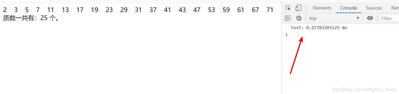 How to view program running time (timer) in JS