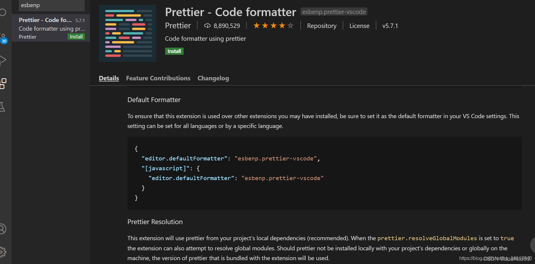 Vscode uses eslint prettier to format code automatically