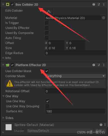 Unity learning notes -- 2D one-way platform production method