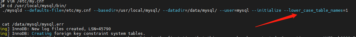 Different lower_case_table_names settings for server ('1') and data dictionary ('0') solution