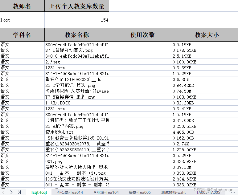 Project practice | excel export function