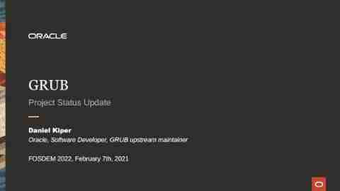 Grub 2.12 will be released this year to continue to improve boot security