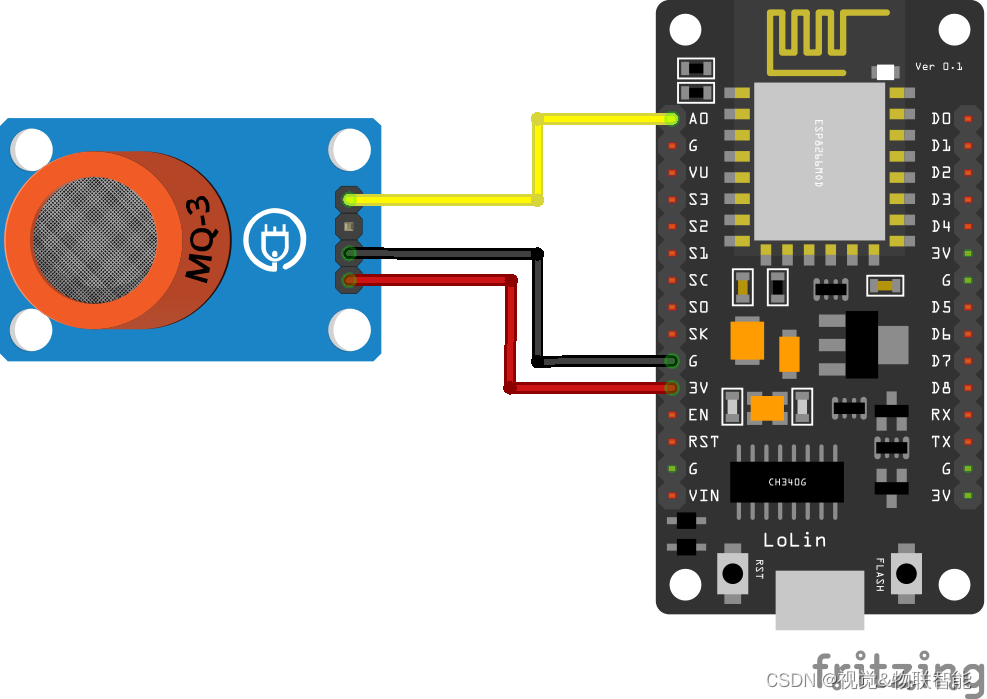 ESP8266-Arduino编程实例-MQ3酒精传感器驱动