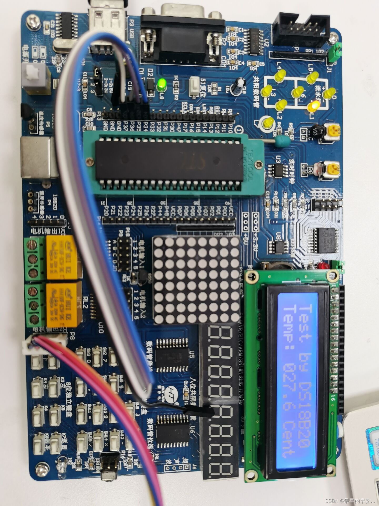 Microcontroller: temperature control DS18B20