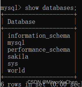  Database query results 