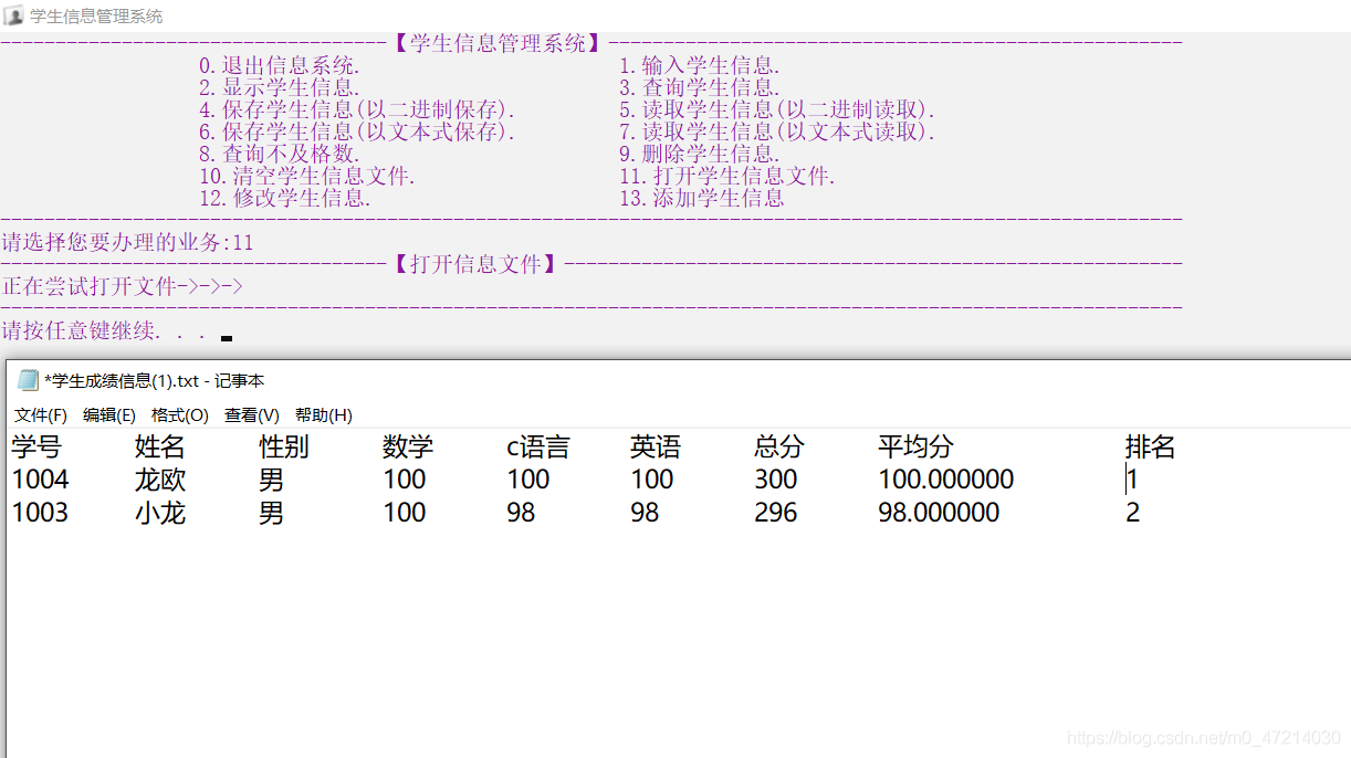 基于C语言的学生信息管理系统_(更新版)_（附源码和安装包）_课程设计_**往事随風**的博客