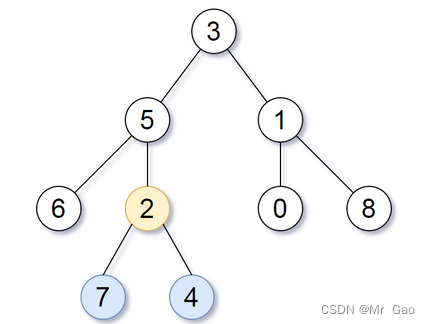 1123. The nearest common ancestor of the deepest leaf node