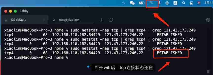 After unplugging the network cable, does the original TCP connection still exist?