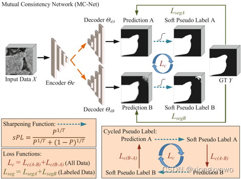 [论文阅读] Semi-supervised Left Atrium Segmentation with Mutual Consistency Training