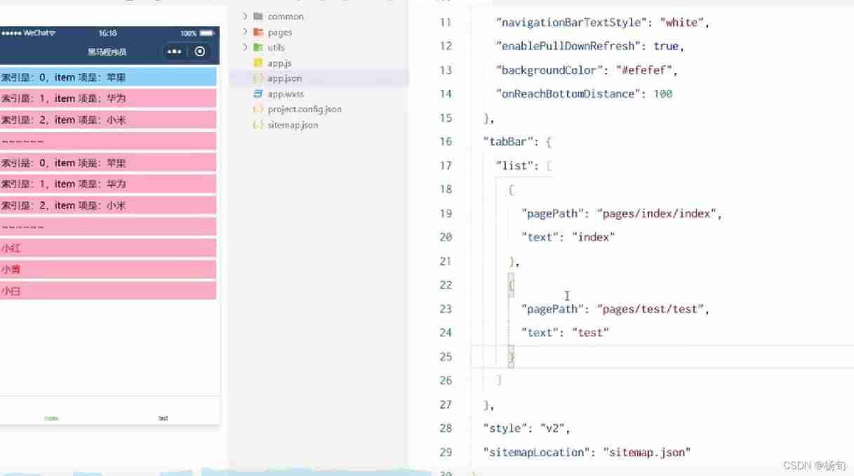 Global configuration tabbar