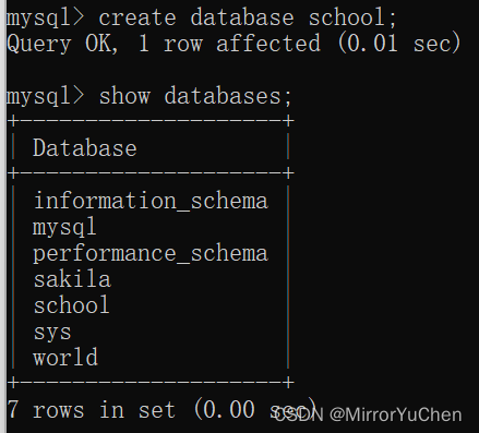  Database creation 