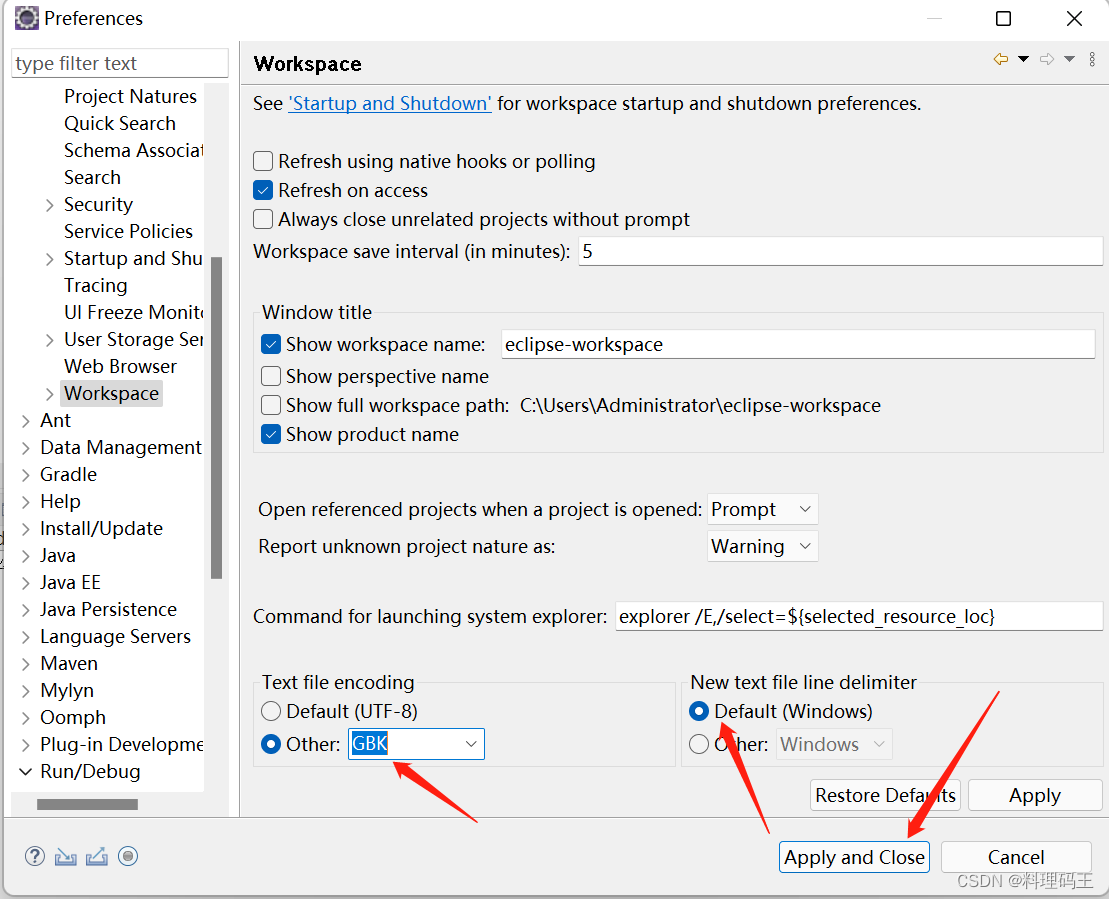 Summary bug 】 【 Elipse garbled solution project code in Chinese!