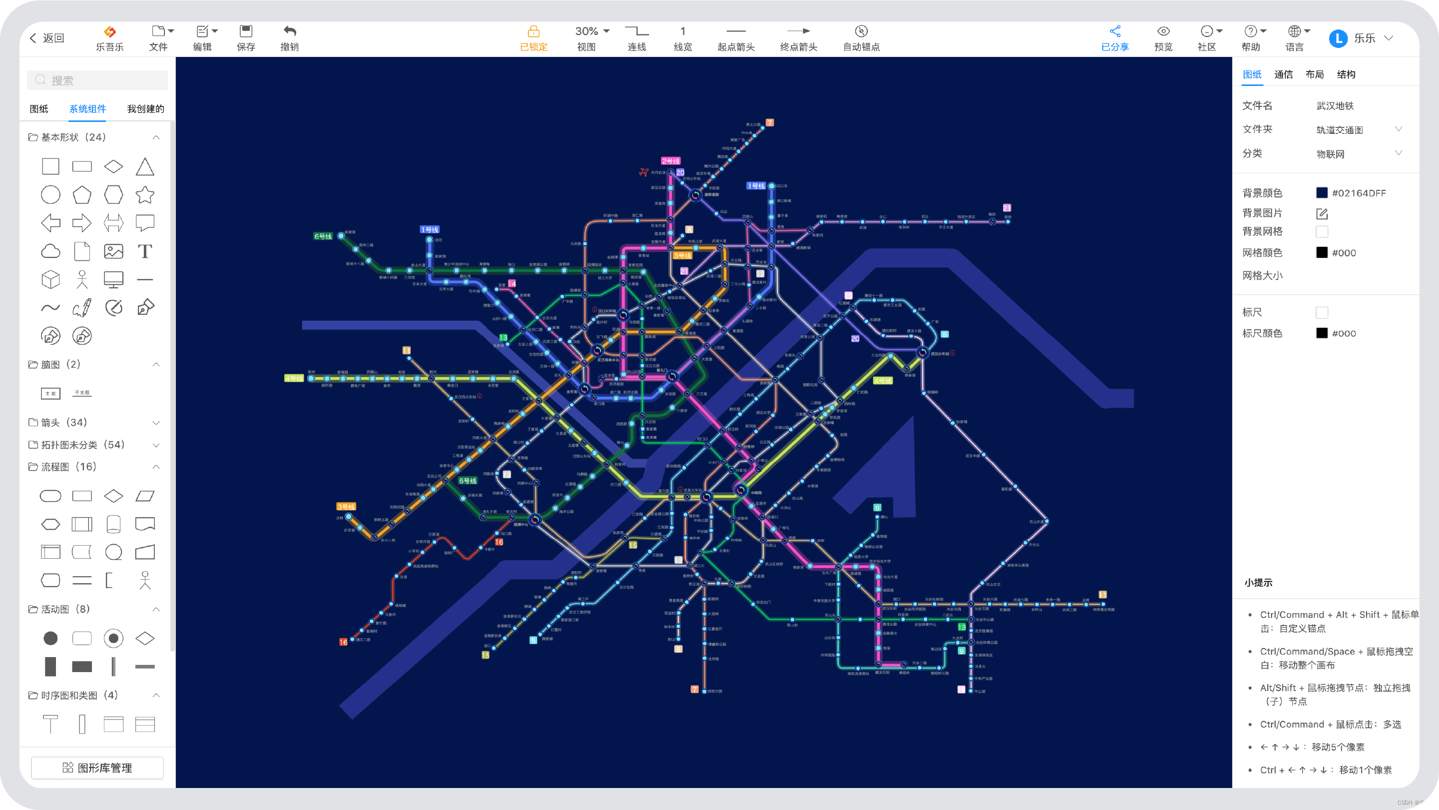 Topology visual drawing engine