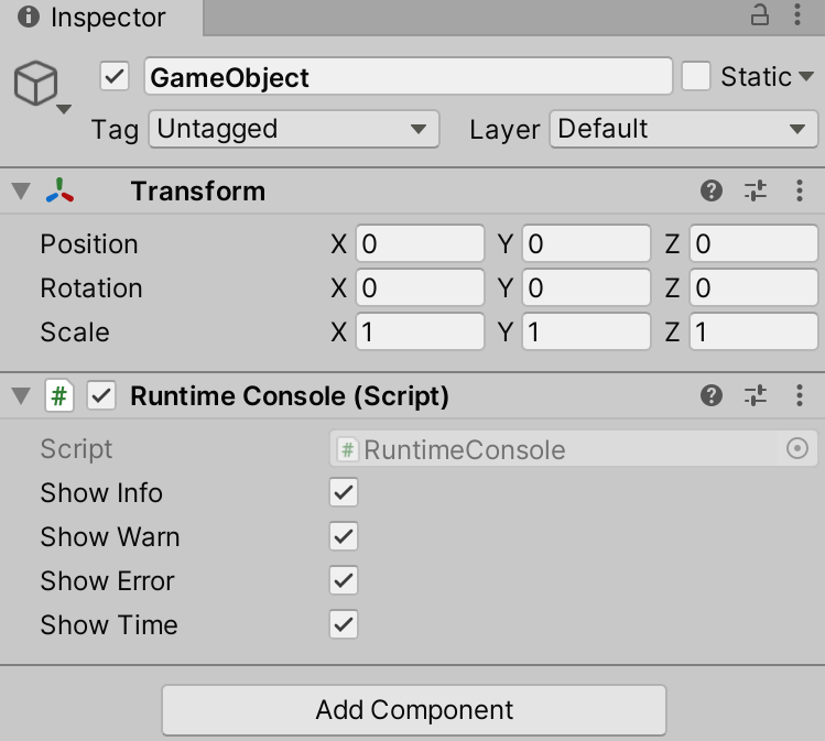 Unity skframework framework (XXII), runtime console runtime debugging tool