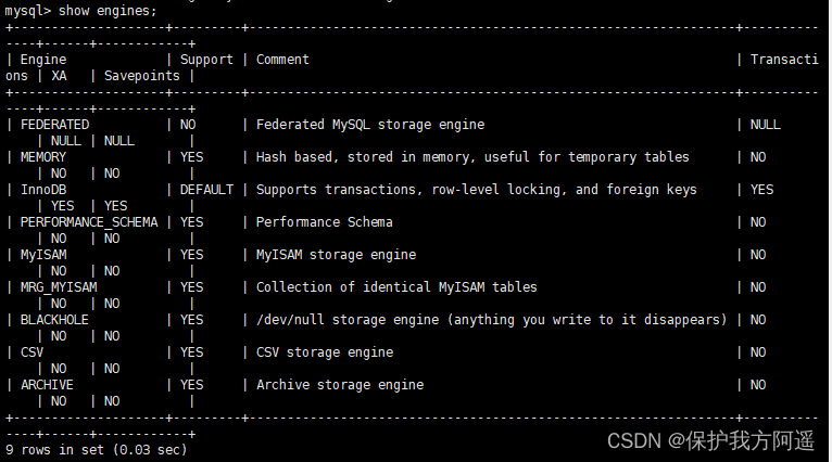 Mysql23 storage engine