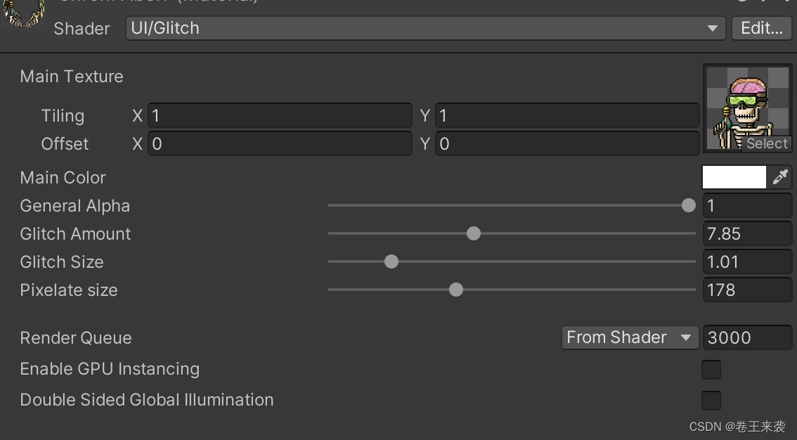 【着色器实现Glitch单项故障闪烁效果(与Television效果不同)_Shader效果第十四篇】