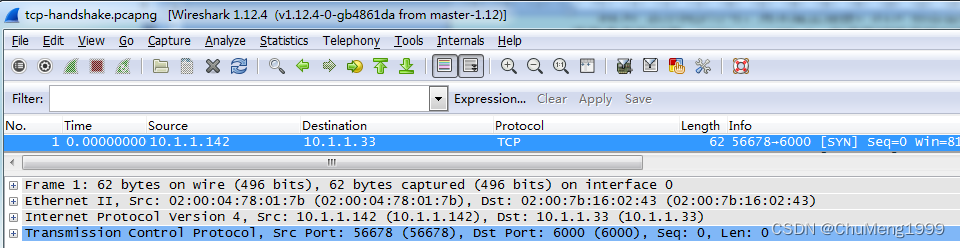 Wireshark data capture and analysis of the transport layer protocol (TCP protocol)