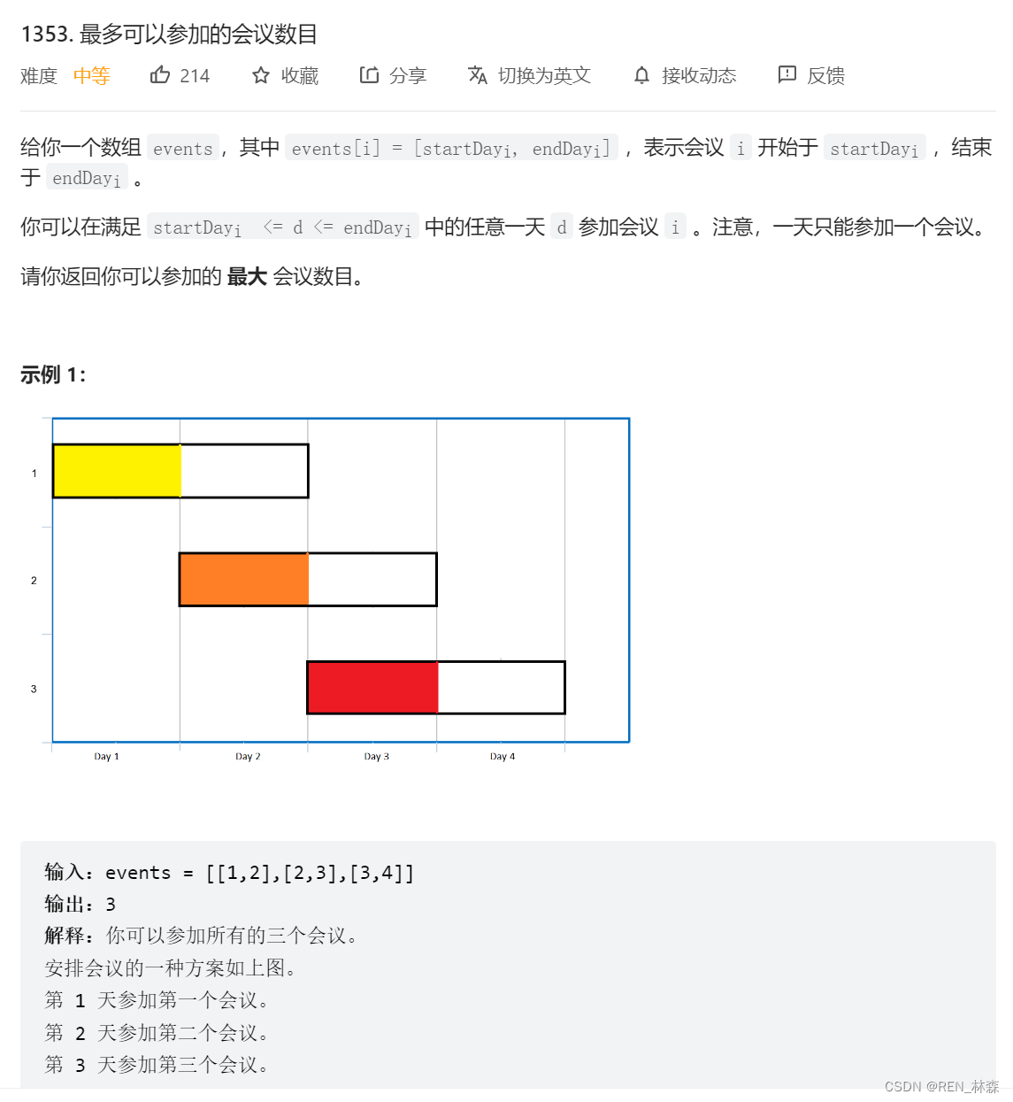 最多可以参加的会议数目[贪心 + 优先队列]